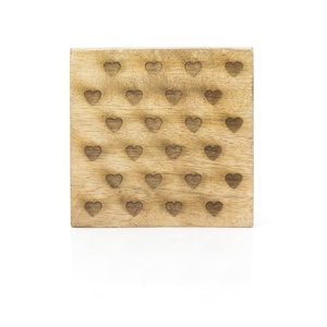 Sous-verres carrés de luxe en bois MDF poli foncé, faits à la main, écologiques, épaisseur 10 mm, Artizon Studio AS-WC640, vente en gros - Product Image 5