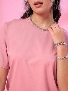 Camiseta Oficial Informal Holgada de Punto Transpirable con Cuello Redondo y Logotipo, Nueva Colección Primavera Verano, Manga Corta para Mujer - Product Image 2
