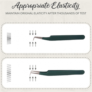 Stainless Steel Eyelash Tweezers Set for Eyelash Extension High Quality Perfect Grip Customizable Options 10MM Length Multi-Tip - Product Image 3