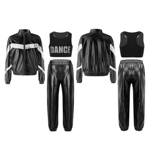 6-14 3 unids/set moderno niños Hip Hop Dancewear Set niñas escenario danza rendimiento desgaste niños Jazz traje de baile - Product Image 2