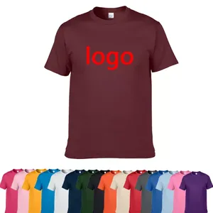 T-shirt Homme Tendance Personnalisé pour l'Extérieur, Manches Courtes, Couleur Unie, Tissu Tricoté 100% Coton, Uni - Product Image 1