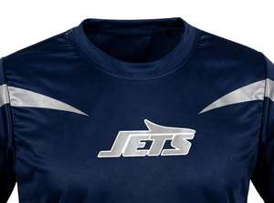 Wholesale Mens Football Jersey Custom Sublimated Sportswear <b>Navy</b> Blue Athletic <b>Tops</b> Short Sleeve Mesh Training Shirt Moisture - Product Image 3