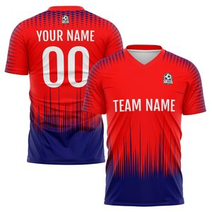 Camiseta de Fútbol Personalizada de Manga Corta, 100% Poliéster Transpirable, Servicio OEM con Diseño de Logotipo Personalizado - Product Image 4