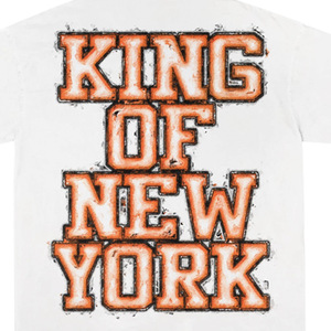 T-shirt homme personnalisé à col roulé, coupe classique, imprimé sérigraphié sur le devant, style streetwear, manches courtes, en coton blanc tricoté, écologique - Product Image 5