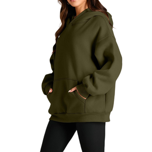 Hoodies personnalisés pour femmes et hommes, en polaire, très tendance, haute qualité, coupe oversize, épaules tombantes, colorés, collection 2026 - Product Image 5