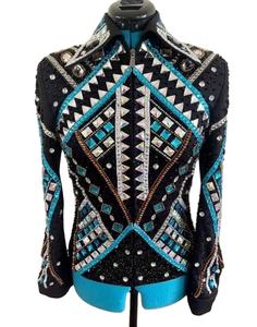 Chaqueta ecuestre Premium Showmanship Chaqueta de equitación occidental Ropa ecuestre elegante y elegante Rojo - Product Image 1