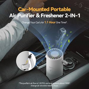 Purificatore d'Aria Portatile Senza Fili per Auto con Filtro HEPA Reale per Piccoli Ambienti e Viaggi, Purificatore d'Aria per Ufficio e Casa - Product Image 3