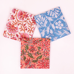 Hand Block Printed Cotton <b>Bandana</b> For Men & Women Ethnic Square Scarf Sustainable Style Headband Traditional Craft Face Cover - Product Image 3