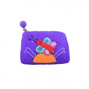 Monedero de Fieltro con Diseño de Mariposa - Product Image 1