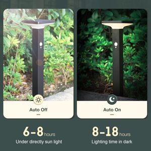 Wireless 2218 Solar Bollard Path <b>Light</b> <b>Motion</b> <b>Sensor</b> Dusk to Dawn Landscape and Driveway <b>Light</b> - Product Image 4