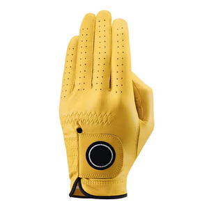 Guantes de golf para hombre, blancos, de cuero premium Cabretta, tacto suave, antideslizantes, para el mercado estadounidense, al por mayor. - Product Image 5