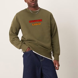 Sweat-shirt OEM de haute qualité, surdimensionné, en coton, impression DTG, logo, col rond, sweat-shirt pour hommes - Product Image 4