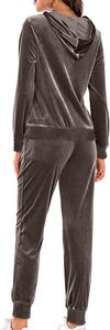 Women Velvet <b>Tracksuit</b> 2 Piece Set – Premium Soft Velvet Fabric, Comfortable Fit & Trendy Fashion Outfit - Product Image 2