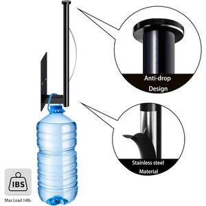 Porte-serviettes en papier à commande d'une seule main avec effet amortissant, accessoire de cuisine sous armoire avec adhésif disponible - Product Image 3