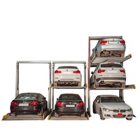 Ascenseur de stationnement à 3 niveaux Ascenseur de stationnement de voiture vertical à 2 montants Rangement de voiture à plusieurs niveaux