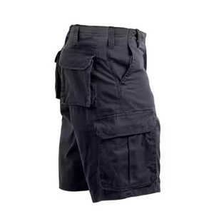 Summer Men's High Street Elastic Waist <b>Cargo</b> <b>Shorts</b> Quick Dry Breathable Spandex/Polyester Solid Color Pattern Hot <b>Shorts</b> - Product Image 4
