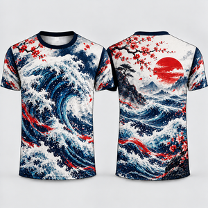 Men's Sublimation <b>Photo</b> Print Mountain Forest Landscape T-<b>Shirt</b> 100% Polyester O-Neck Short Sleeve Casual Tee - Product Image 6