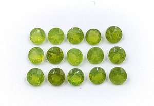 Piedra Preciosa Natural Verde Vessonite, Corte Brillante Redondo Facetado, 5*5 mm, Cristal Curativo para Joyería, Precio al por Mayor - Product Image 3