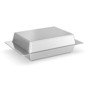 Luxury <b>Silver</b> Stainless steel Butter Box with Lid - Elegant Mirror Finish Stainless Steel Tableware Butter Keeper with Handle - Product Image 2