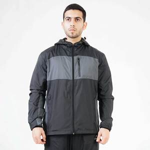 Chaqueta Deportiva con Capucha al por Mayor, Chaqueta Cortavientos con Estampado de Secado Rápido, Poliéster, para Entrenamiento y Running, con Logotipo Personalizado, Servicio OEM Disponible - Product Image 4