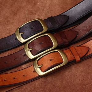 <b>Vintage</b> Casual Leather <b>Belt</b> Steel Buckle Animal Print Comfortable Lightweight Genuine Leather <b>Belts</b> for Men High Quality - Product Image 6