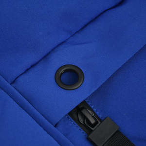 Veste matelassée à capuche bleue pour homme avec doublure en fausse fourrure, fermeture éclair coupe-vent, vêtements d'extérieur décontractés pour l'hiver - Product Image 5