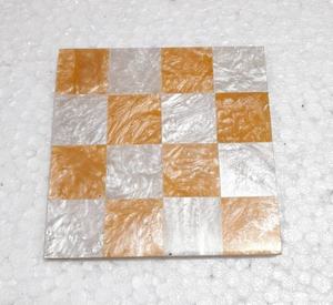 Checkered Design Resin Inlay Table Mat Coasters <b>Set</b> of 4 Stylish Handmade Drink Coasters for Dining Table and Home Bar Decor - Product Image 6