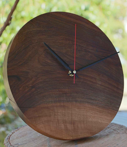 Horloge murale silencieuse en bois naturel - Product Image 3