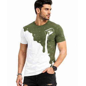 เสื้อยืดคอตตอนพรีเมียมผู้ชายขายส่ง OEM ODM ออกแบบเองได้ สวมใส่สบาย ระบายอากาศดี เสื้อแขนสั้นลำลอง ผู้ผลิตเสื้อผ้า - Product Image 4