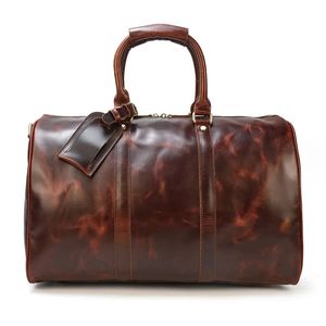 Nouveauté : Sac de voyage décontracté pour homme en cuir véritable, imperméable, sac de sport en cuir, en vente en ligne à bas prix - Product Image 2