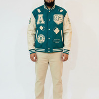 Vestes de baseball personnalisées en sublimation pour l'hiver, pour hommes, femmes et jeunes - Veste universitaire personnalisée avec nom, numéro et logo brodés