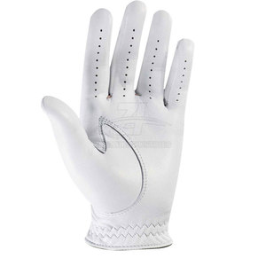 Gant de golf respirant en cuir véritable de couleur unie en tissu doux, gants de golf en peau de mouton pour le sport - Product Image 6