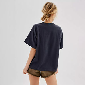 Camiseta Oversize para Mujer de Poliéster/Algodón, Cuello Redondo, Premium, Lisa, Personalizable con Logotipo, Estilo Urbano, OEM, Anti-Pilling - Product Image 4