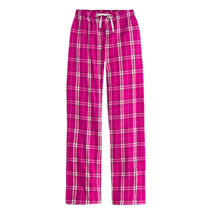 Pantalon de pyjama en flanelle à carreaux pour femmes, filles et enfants, avec poches, confortable et douillet, pour la détente, le sommeil et le quotidien, collection Printemps, personnalisable en usine - Product Image 1
