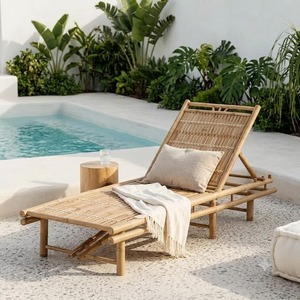 Chaise longue de luxe en bambou pour hôtel-resort, mobilier en bambou pliable, fabrication vietnamienne par King Craft Viet - Product Image 3