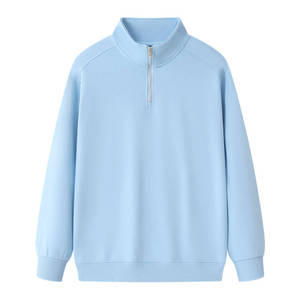 Sweat-shirt décontracté à demi-zip en molleton de coton pour hommes, idéal pour les marques et les programmes de vente au détail de mode. - Product Image 4