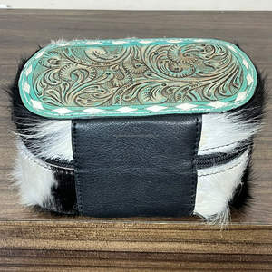 Nuevo Estuche de Joyería Mini, Hecho a Mano en Cuero Vacuno, Portátil para Viajes, para Guardar Aretes, Lápiz Labial, Anillos y Joyas - Product Image 5