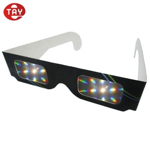 ใหม่ราคาถูกกระดาษคลั่งปริซึมตลก3D แว่นตาเลี้ยวเบน