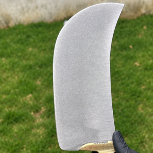 Cuchillo de Carnicero de Alta Resistencia PK-FN-W, Hoja Curva Plateada, Mango Blanco, Remaches Decorativos Rojos, Empuñadura Dorada, Herramienta para Cortar Carne - Product Image 3