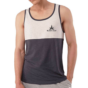 Workout Wear Custom Made Eco-Friendly Tank Top for Men Gym Clothing Breathable Quick Dry BLACK <b>LEAF</b> Made in Pakistan - Product Image 1