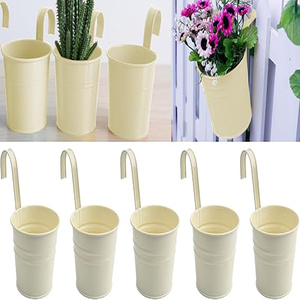 Oval Galvanized Planter Tubs Metal Flower <b>Pots</b> Jute with Handles 3 Pack <b>Large</b> Shallow Oval Galvanized Planter Tubs - Product Image 5