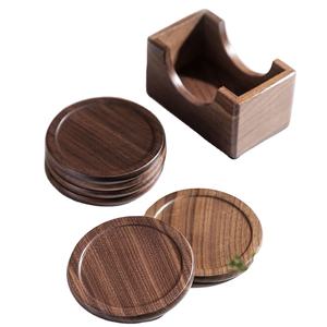 Posavasos de Madera de Nogal Más Vendidos, Mantel Individual y Almohadillas para el Hogar, Utensilios de Cocina, Mesa de Comedor, Posavasos para Servir Té y Café - Product Image 1