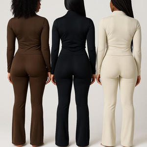 Nueva Ropa Deportiva 2026, Conjunto de Chaqueta Deportiva Transpirable de Alta Elasticidad y Leggings de Yoga para Otoño, Fabricante de Ropa Deportiva para Mujer - Product Image 2