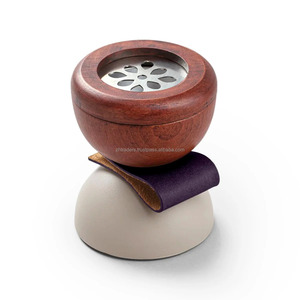 ชุดเตาเบคโคเรซินไม้ช่างฝีมือพร้อมช้อนและที่คีบน้ำมันหอมระเหยสุดหรู - Product Image 1