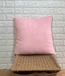 Housse de coussin carrée rose unie, taie d'oreiller de couleur unie, housse de coussin décorative douce pour canapé, lit, maison - Product Image 1