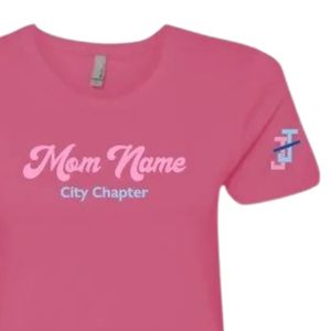 Camiseta Rosa de Algodón con Estampado Gráfico para Mujer, Estilo Casual, Cómoda para el Día a Día, Conjunto a Juego para Eventos Familiares - Product Image 5