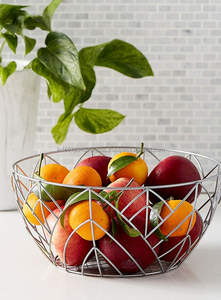 Panier à fruits décoratif artisanal en fil de fer et bol en fil extra large pour ustensiles de cuisine panier/organisateur multifonctionnel en métal - Product Image 2