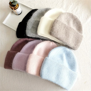 Bonnet unisexe SPARKWELL INDUSTRY 100 % acrylique, color block, avec nœud et bouton, décontracté pour l'hiver, pour adultes, 48-50 cm - Product Image 2