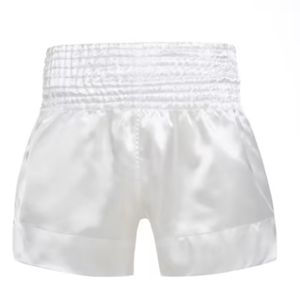 Shorts de boxe noirs pour femmes, coupe régulière, polyester extensible, vêtements d'arts martiaux, taille adulte - Product Image 3