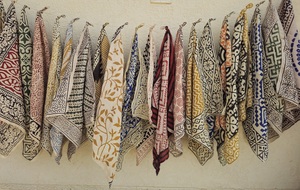 block print bandana Boho Bandana Cotton Block Print Bandanas Handmade Head Scarf Indian Bandana Hair Wrap <b>Beach</b> <b>Accessories</b> Gift - Product Image 3
